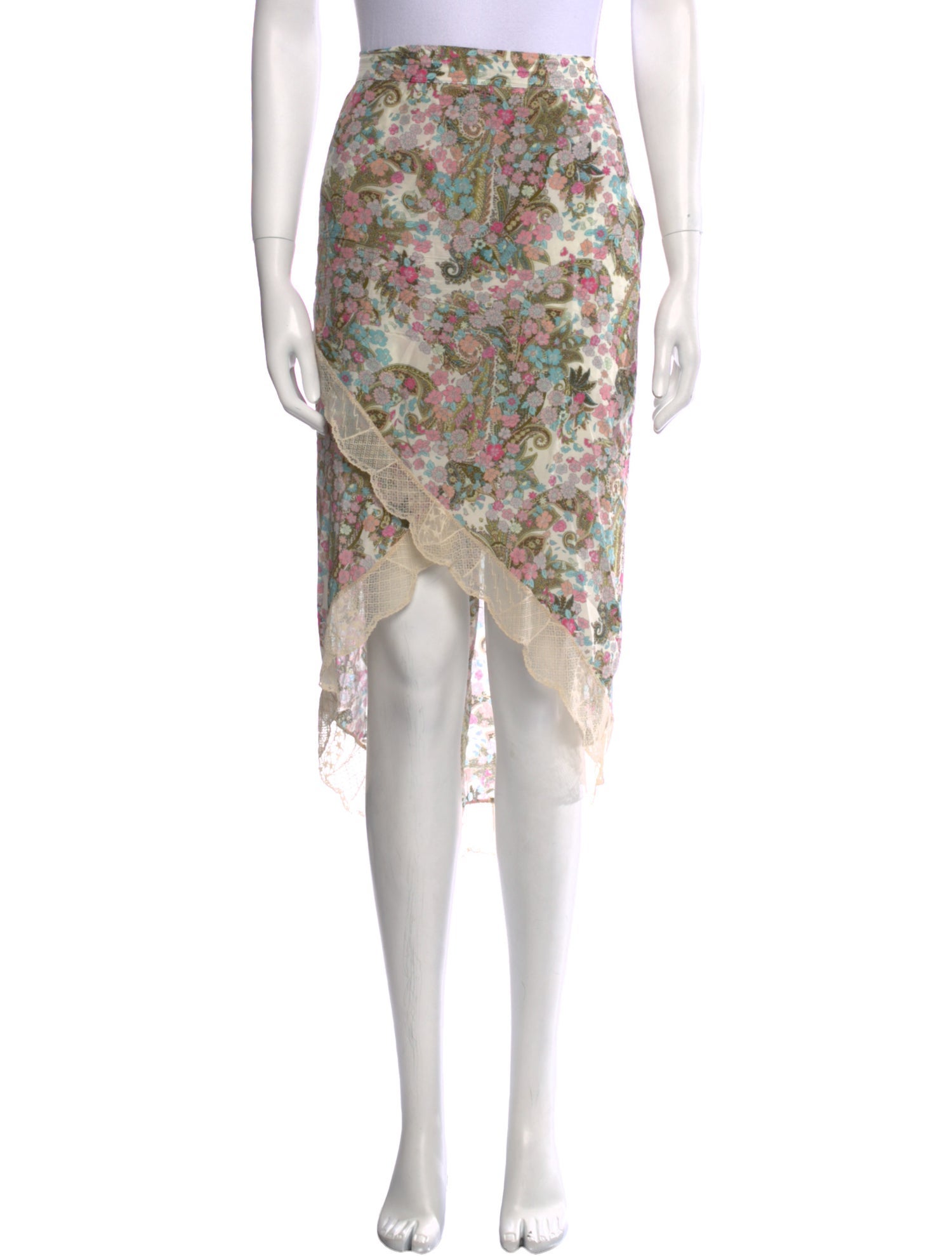 Zadig & Voltaire Floral Print Midi Length Skirt