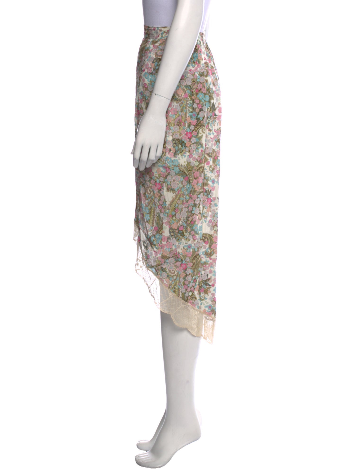 Zadig & Voltaire Floral Print Midi Length Skirt