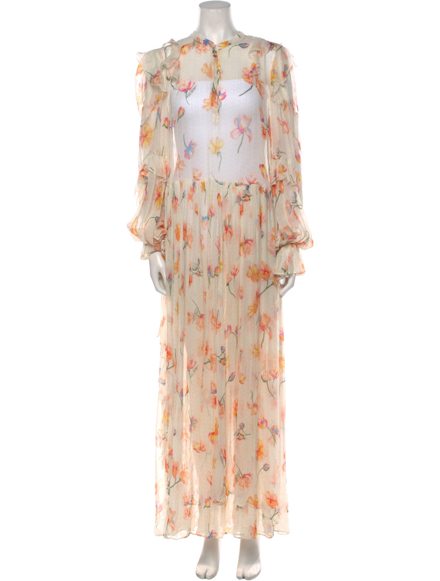 Zadig & Voltaire Floral Print Long Dress