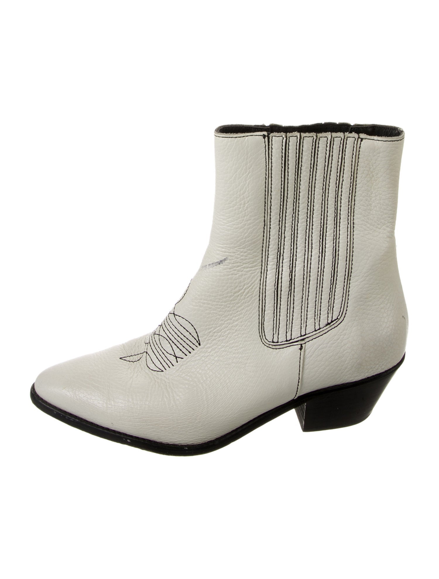 Zadig & Voltaire Leather Graphic Print Western Boots