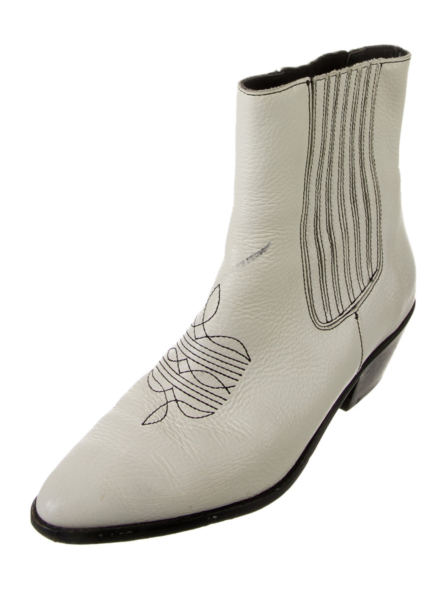 Zadig & Voltaire Leather Graphic Print Western Boots