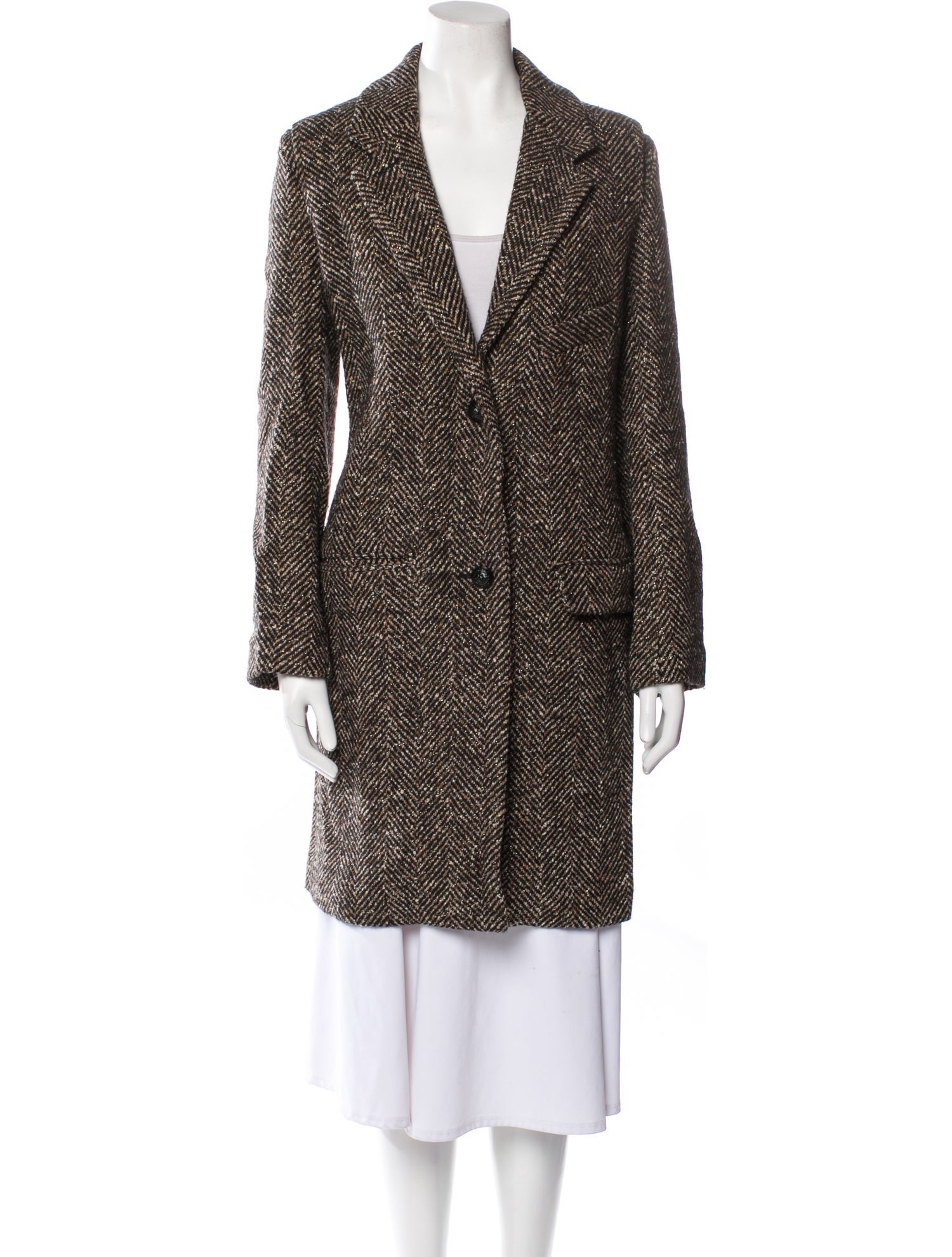 Zadig & Voltaire Tweed Pattern Coat