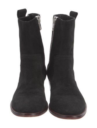 Zadig & Voltaire Suede Printed Moto Boots