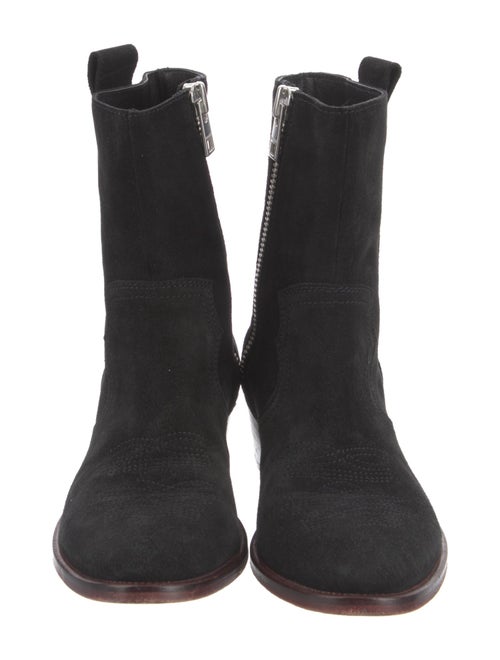 Zadig & Voltaire Suede Printed Moto Boots