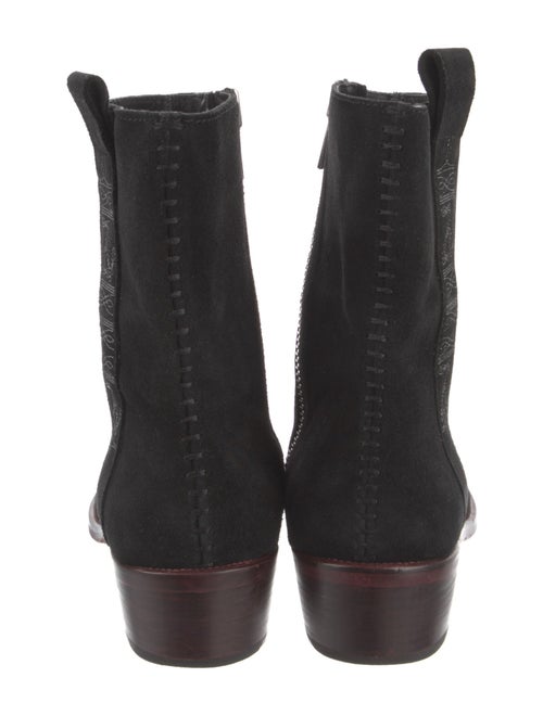 Zadig & Voltaire Suede Printed Moto Boots
