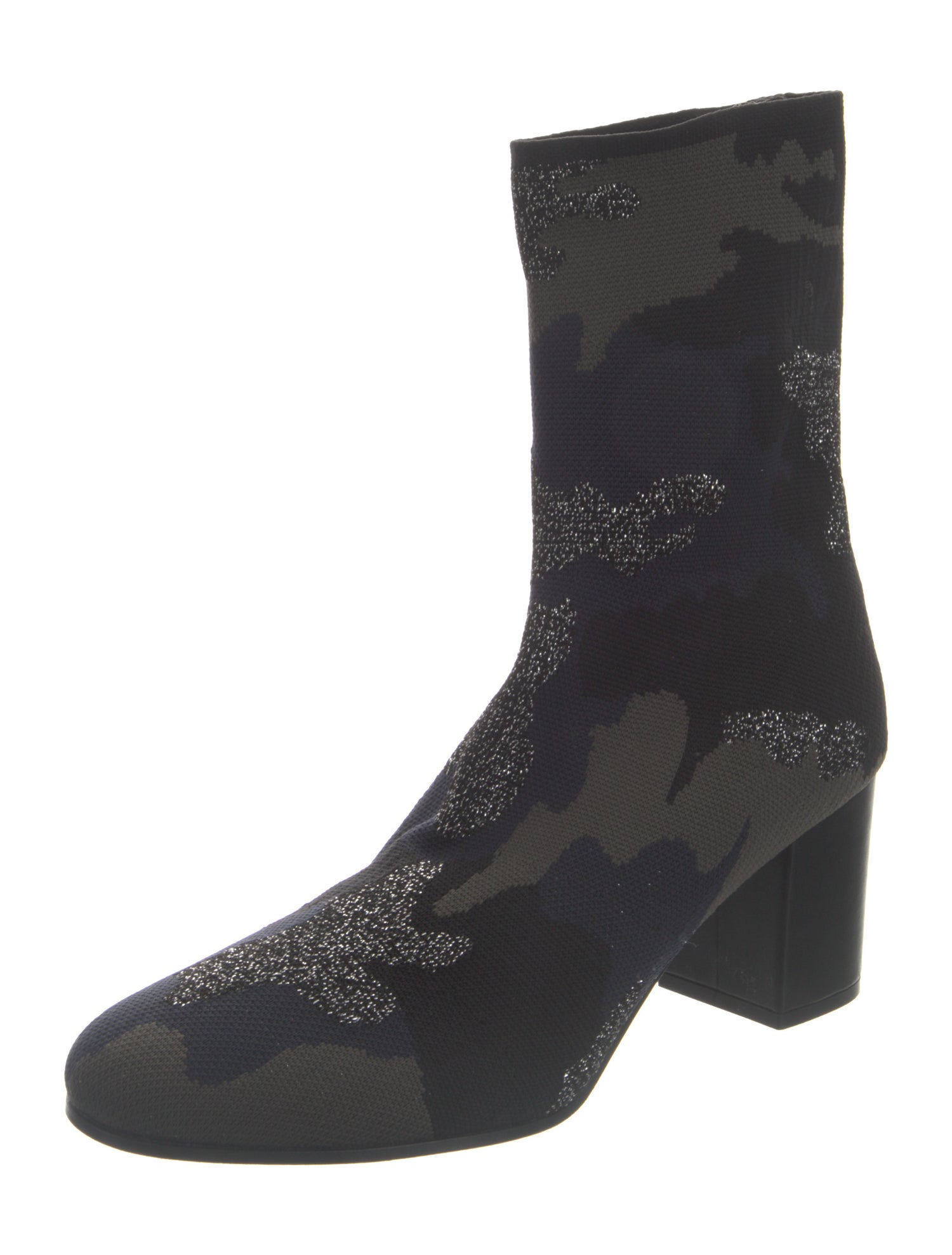 Zadig & Voltaire Printed Glitter Accents Sock Boots