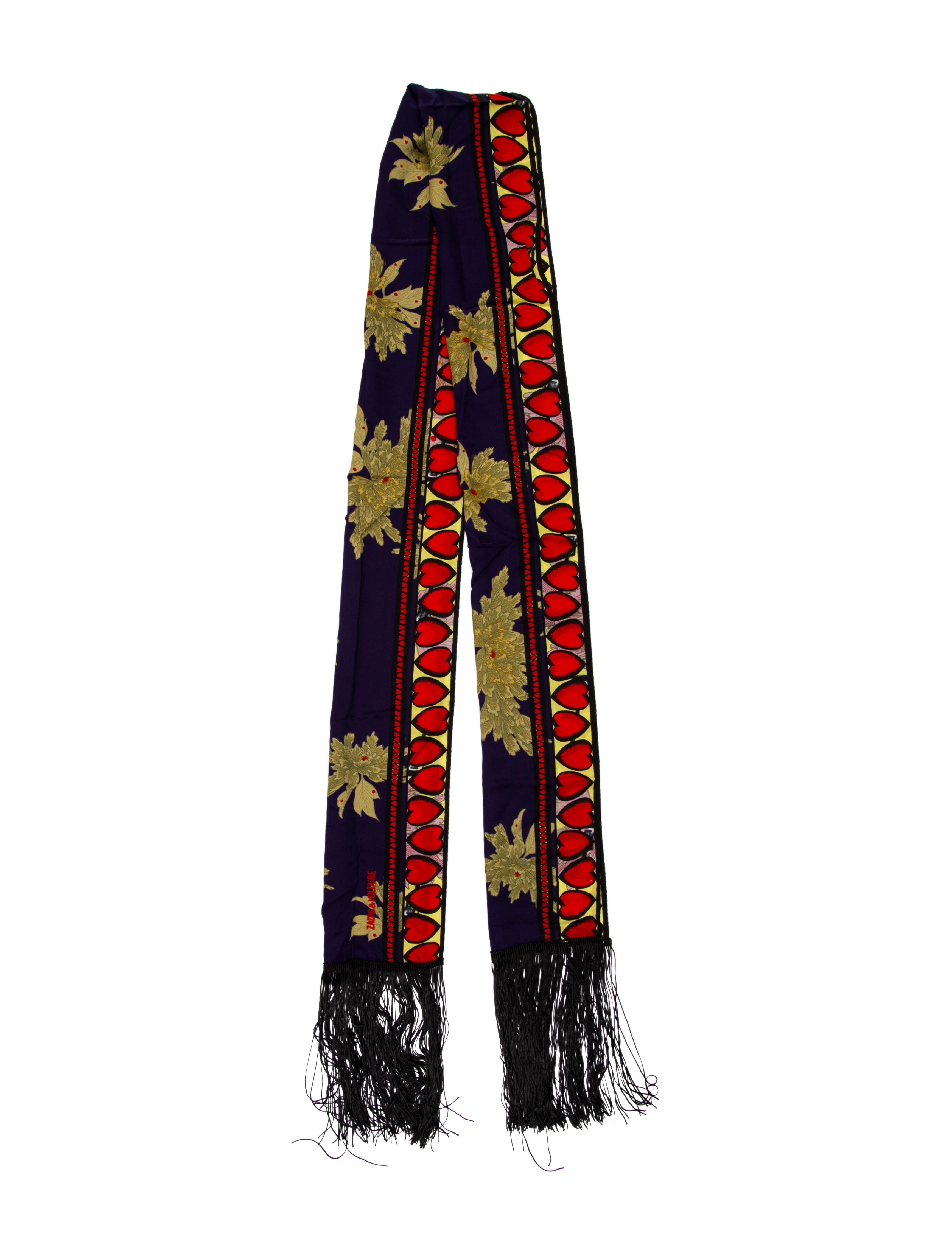 Zadig & Voltaire Silk Striped Scarf