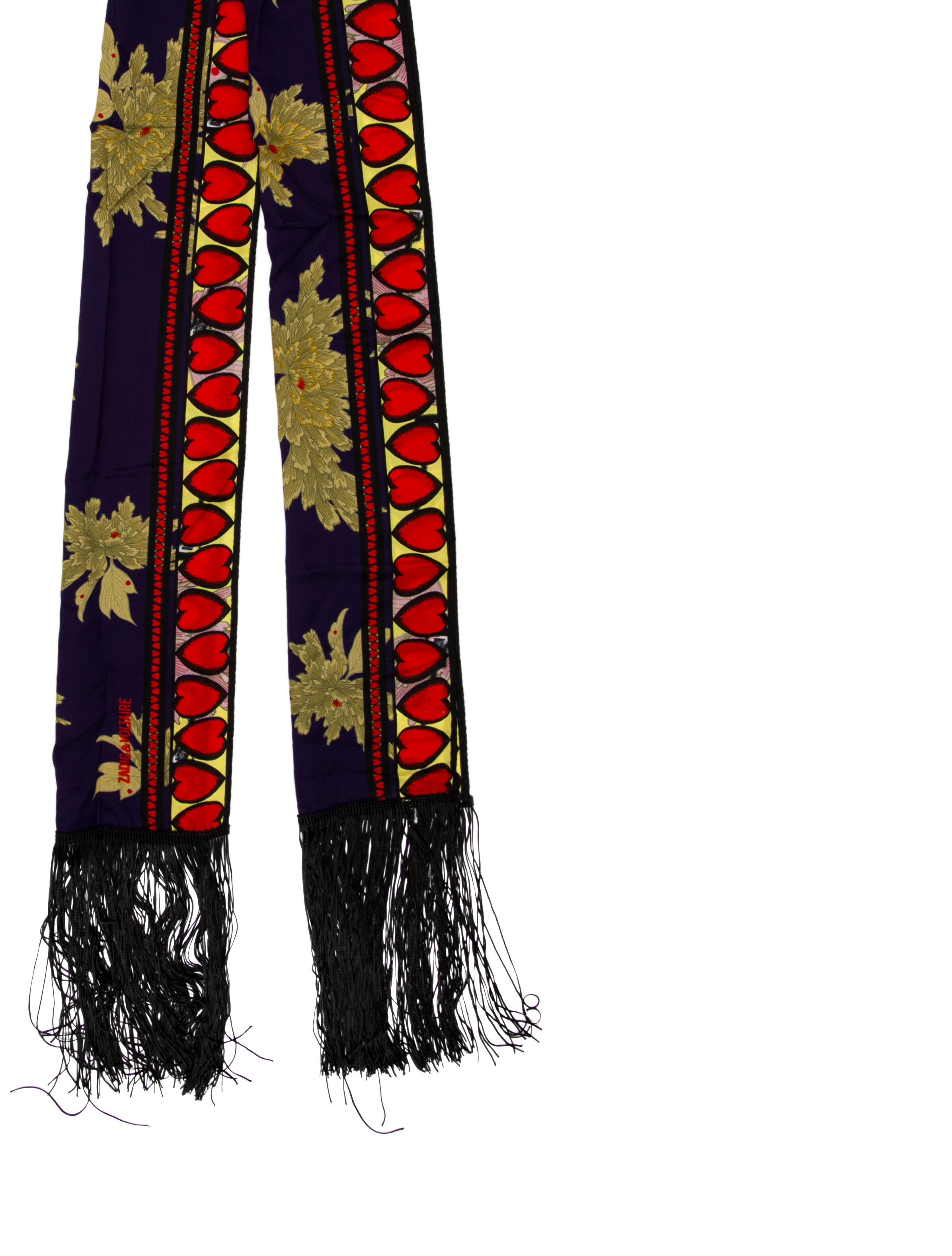 Zadig & Voltaire Silk Striped Scarf
