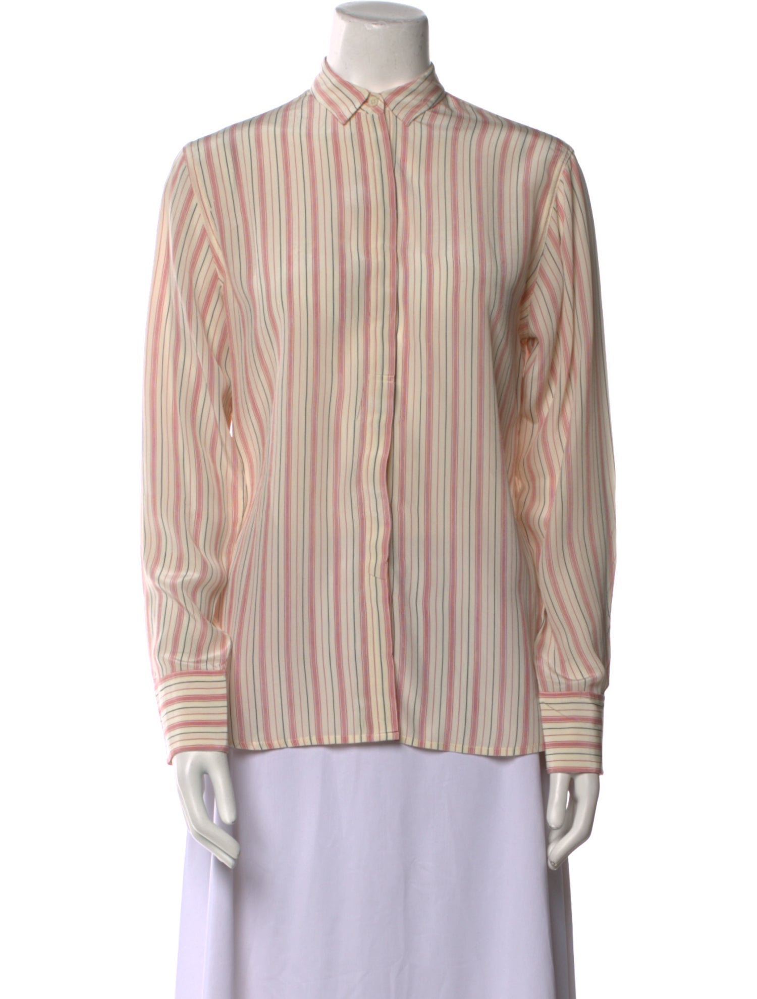 Zadig & Voltaire Silk Striped Button-Up Top