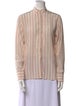 Zadig & Voltaire Silk Striped Button-Up Top