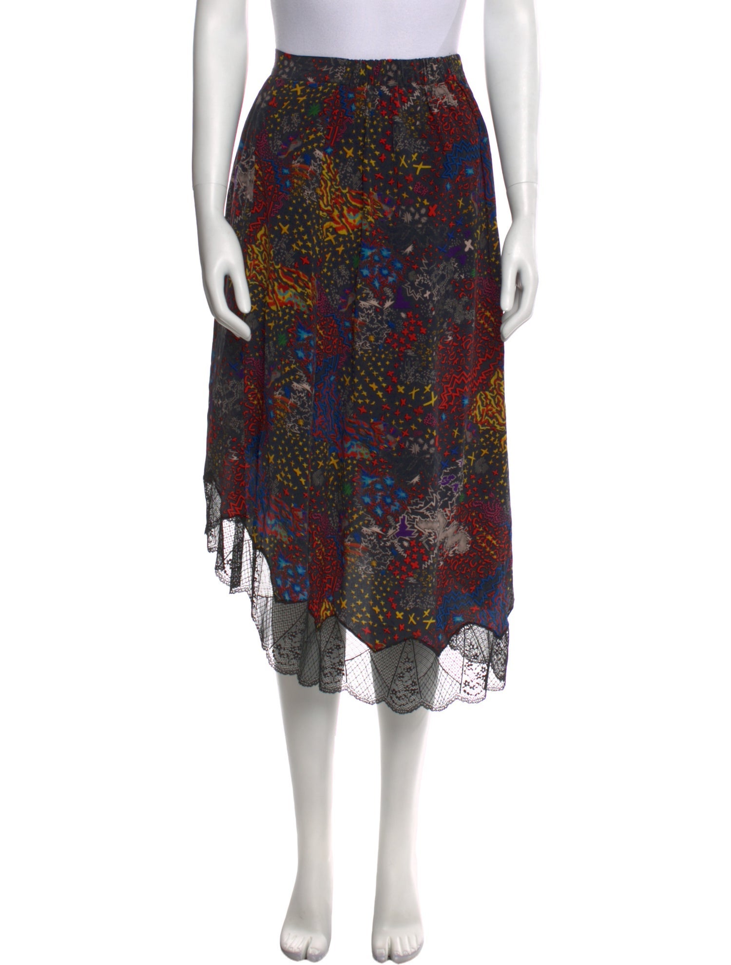 Zadig & Voltaire Silk Midi Length Skirt