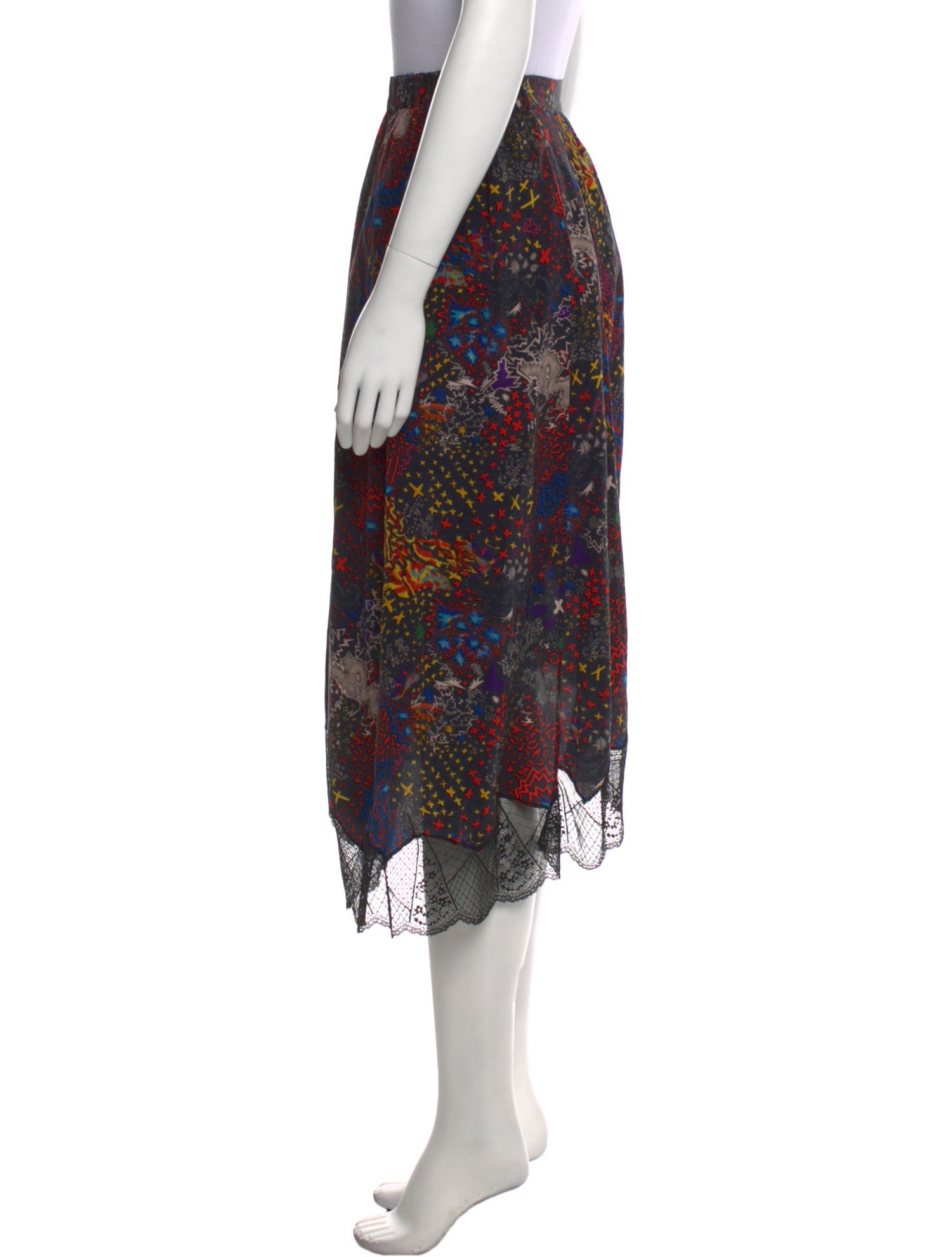 Zadig & Voltaire Silk Midi Length Skirt