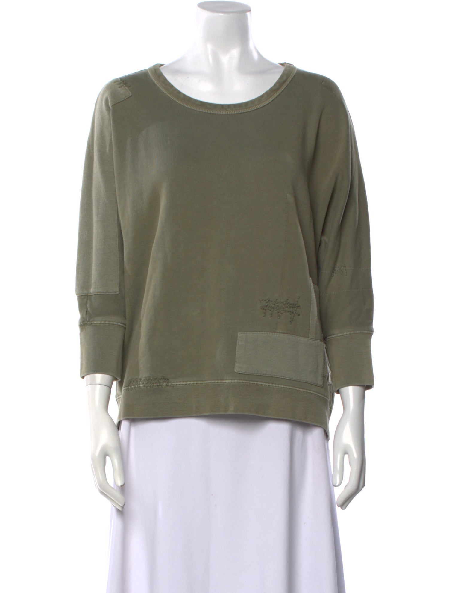 Zadig & Voltaire Scoop Neck Three-Quarter Sleeve Sweatshirt