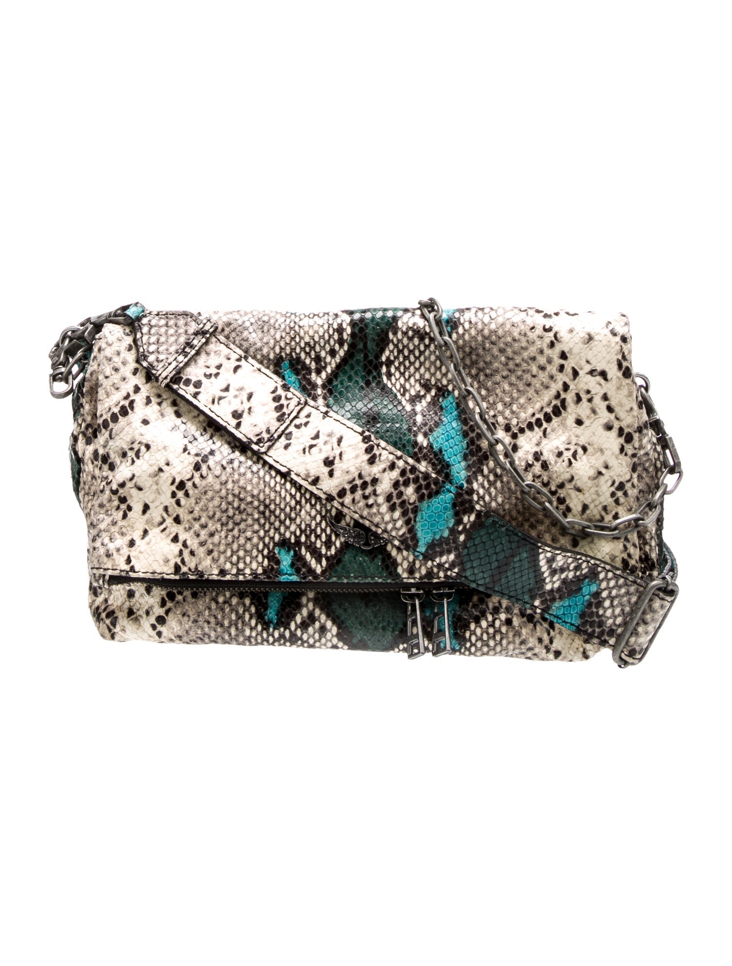 Zadig & Voltaire Embossed Leather Shoulder Bag