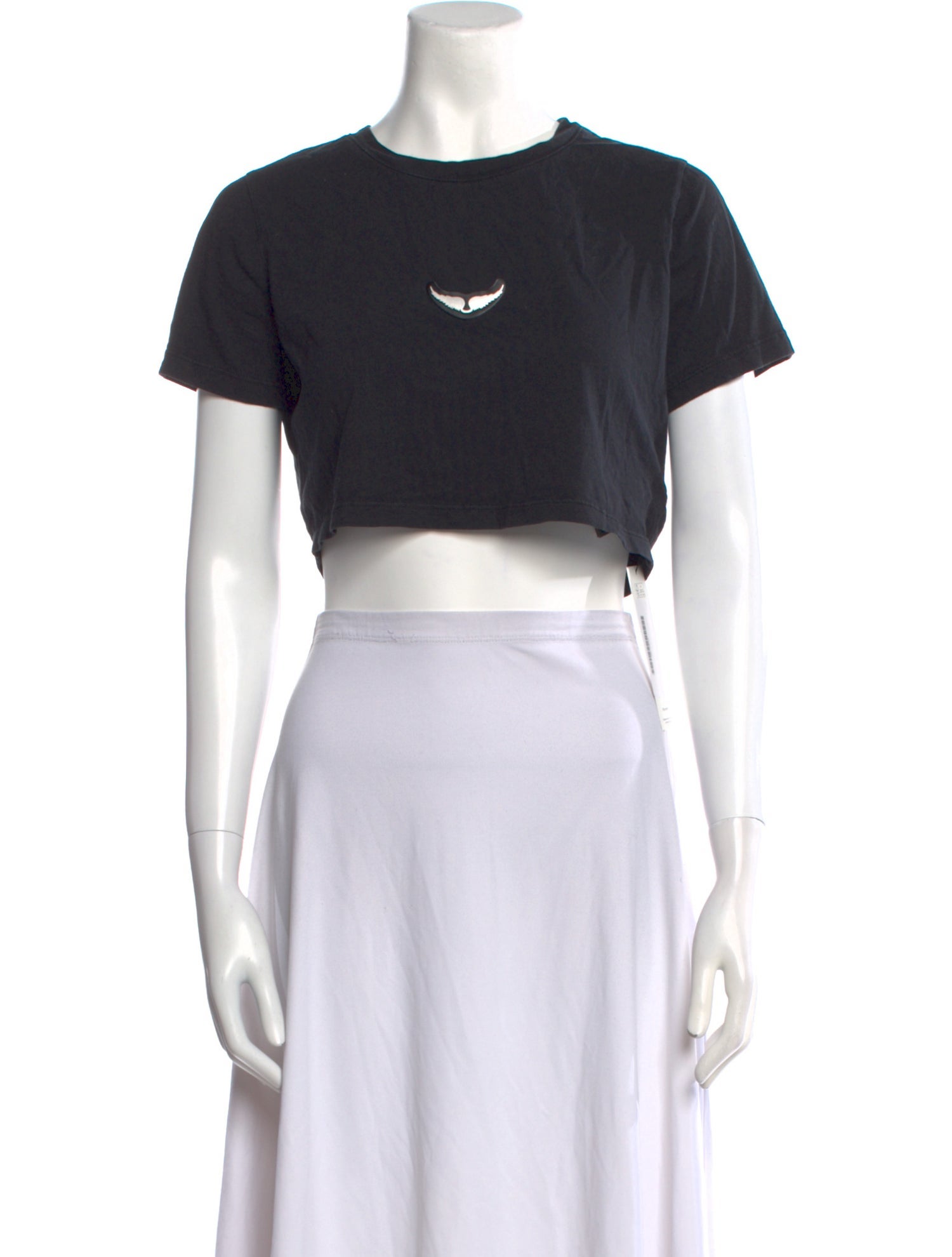 Zadig & Voltaire Graphic Print Crew Neck Crop Top