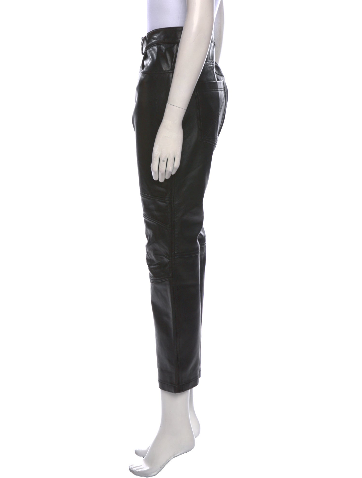 Zadig & Voltaire Lamb Leather Straight Leg Pants