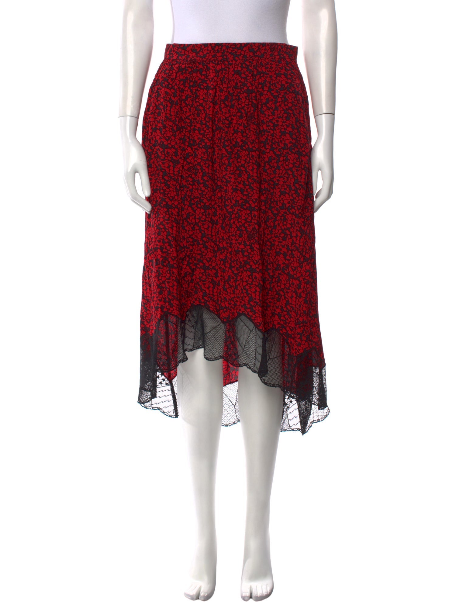 Zadig & Voltaire Floral Print Midi Length Skirt