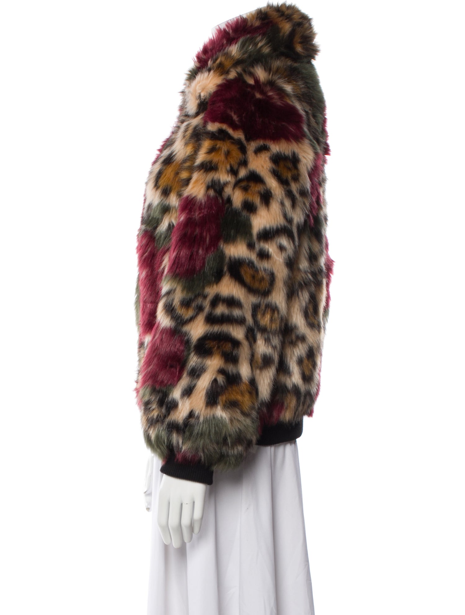 Zadig & Voltaire Faux Fur Animal Print Faux Fur Coat