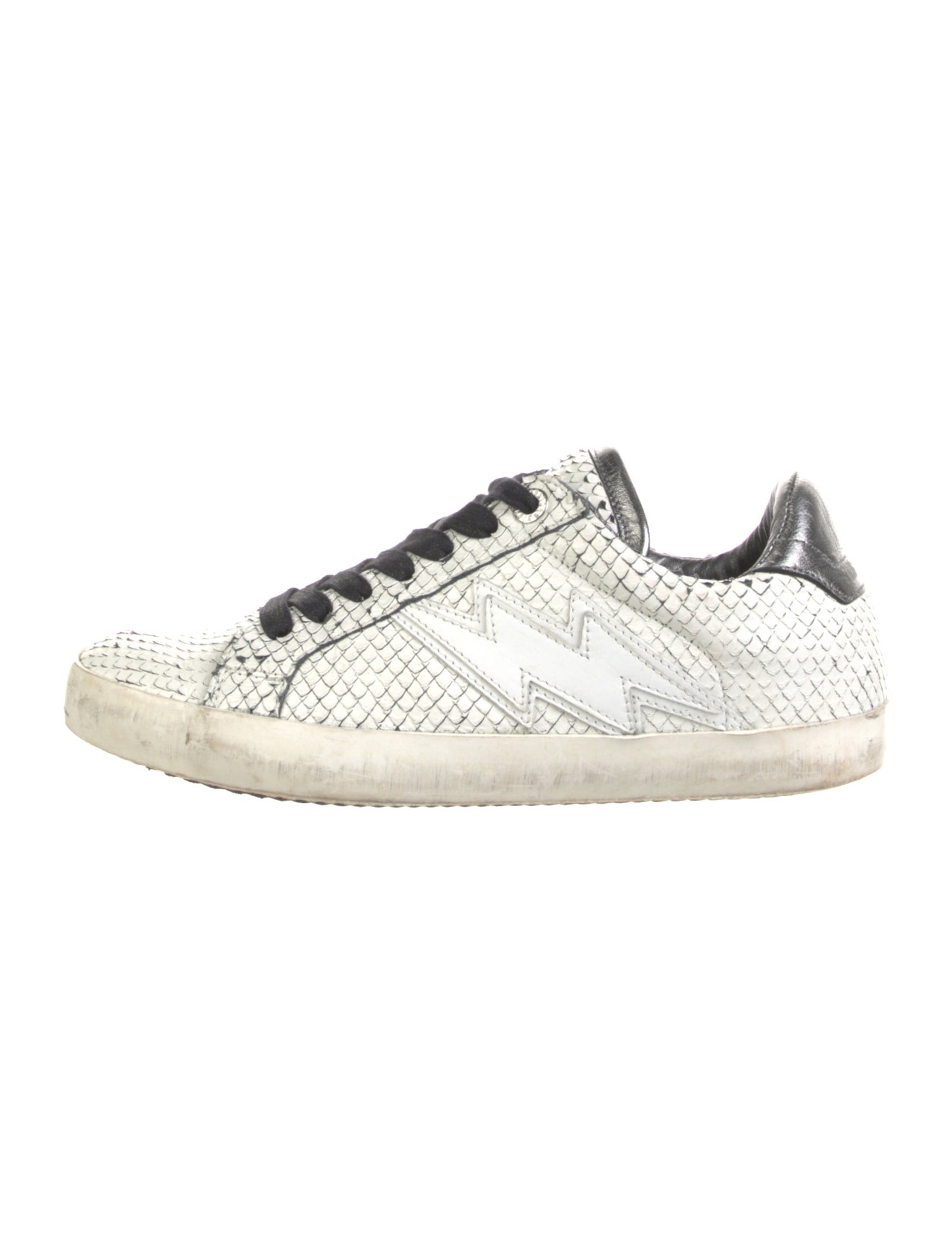 Zadig & Voltaire Leather Animal Print Sneakers
