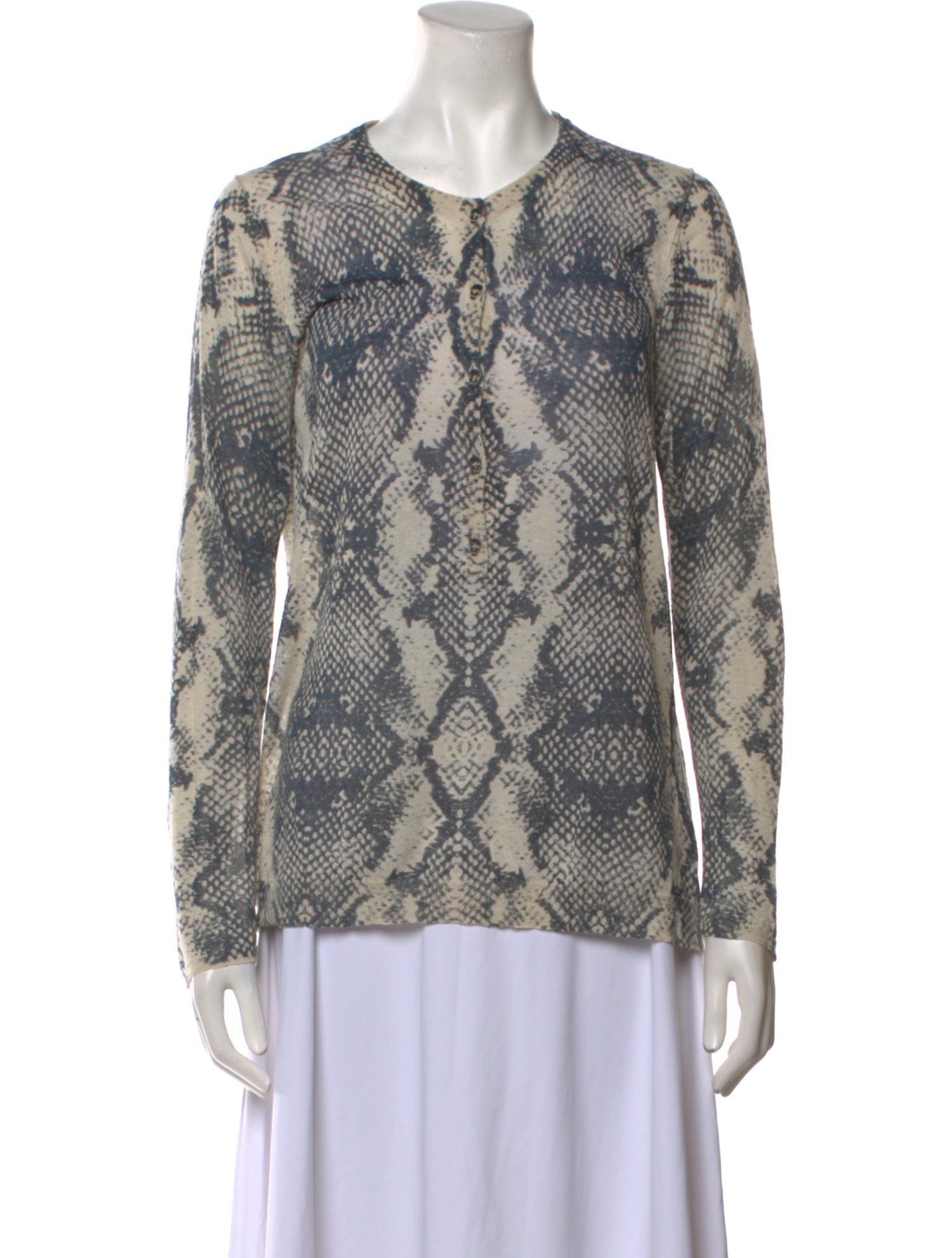 Zadig & Voltaire Linen Animal Print Sweater