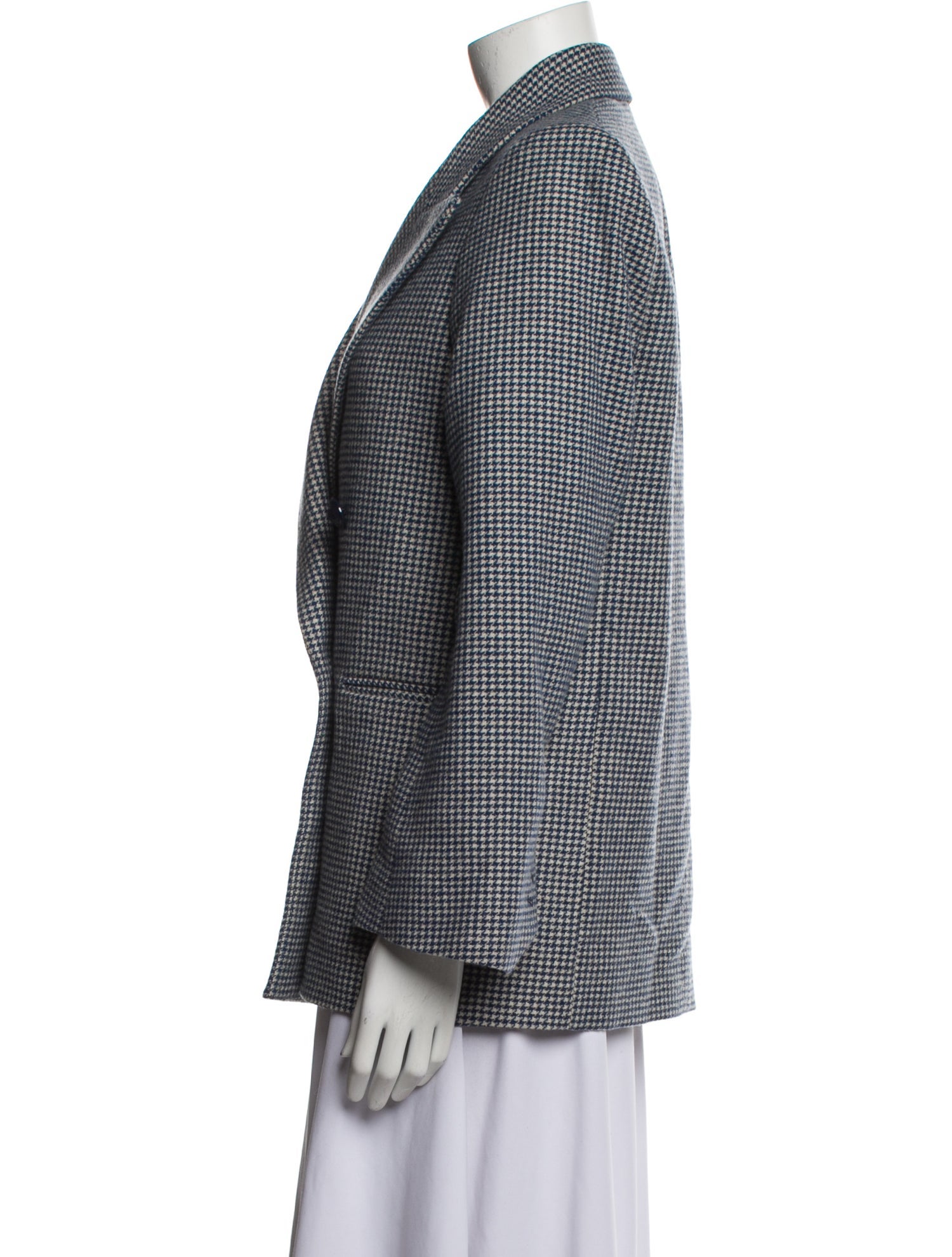 Zadig & Voltaire Wool Houndstooth Print Blazer