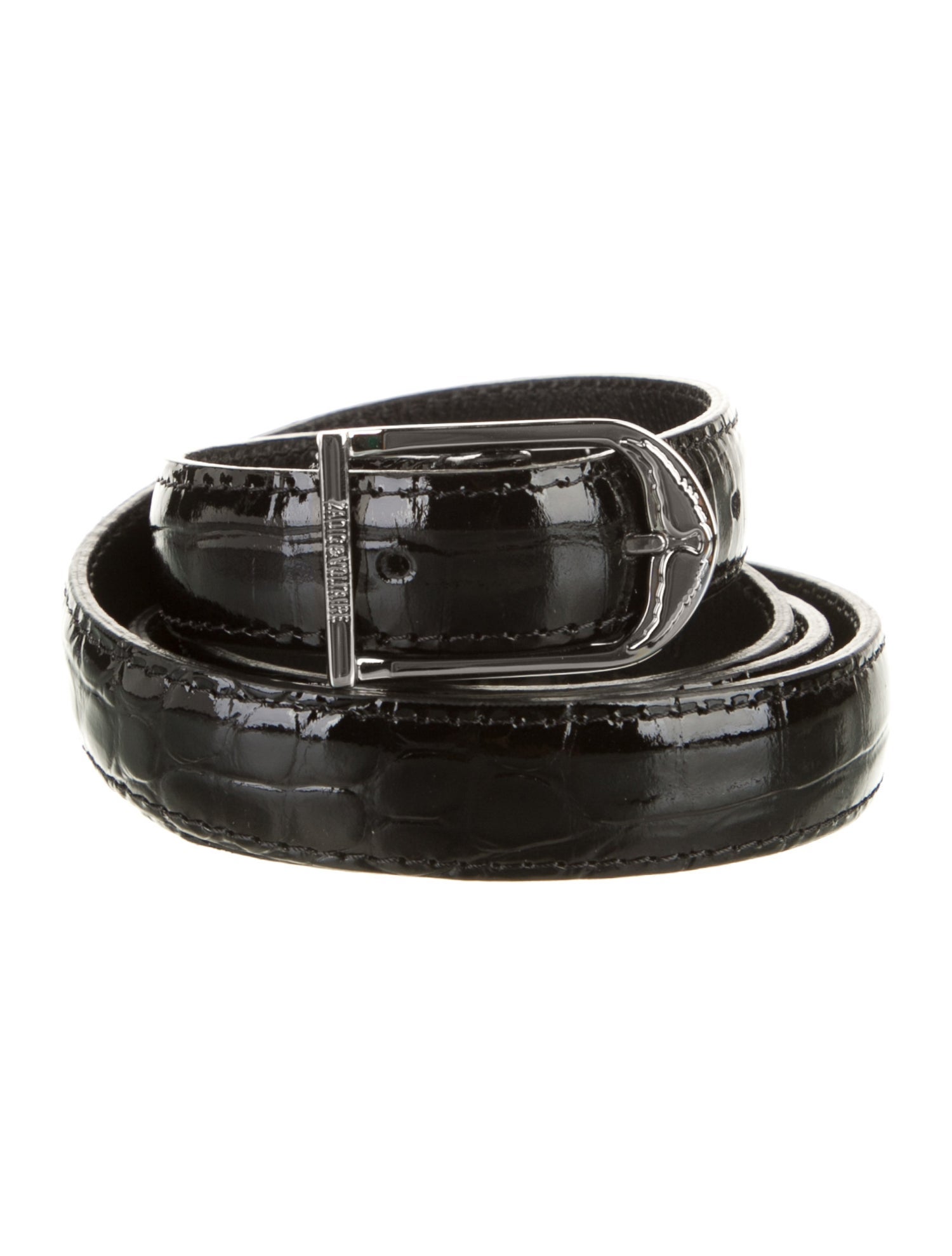 Zadig & Voltaire Skinny Patent Leather Belt
