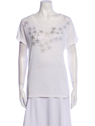 Zadig & Voltaire Linen Scoop Neck T-Shirt