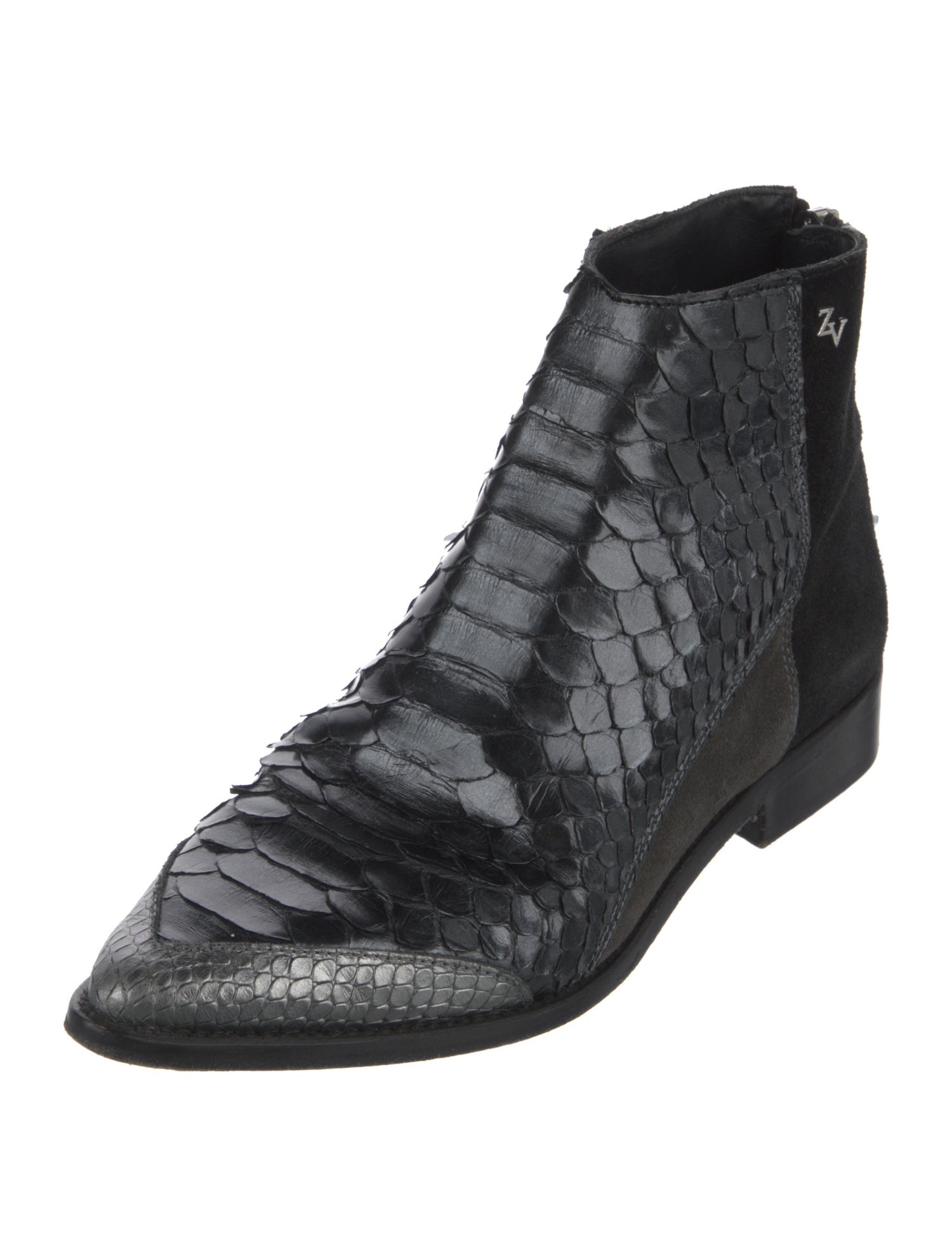 Zadig & Voltaire Embossed Leather Chelsea Boots