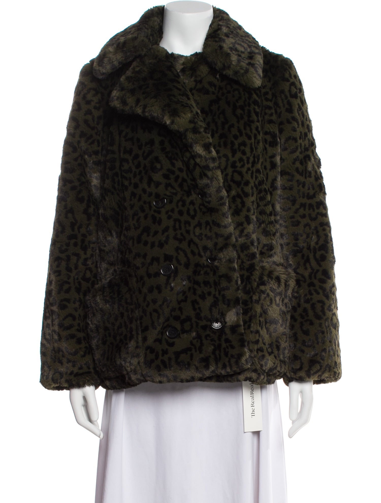 Zadig & Voltaire Animal Print Faux Fur Jacket