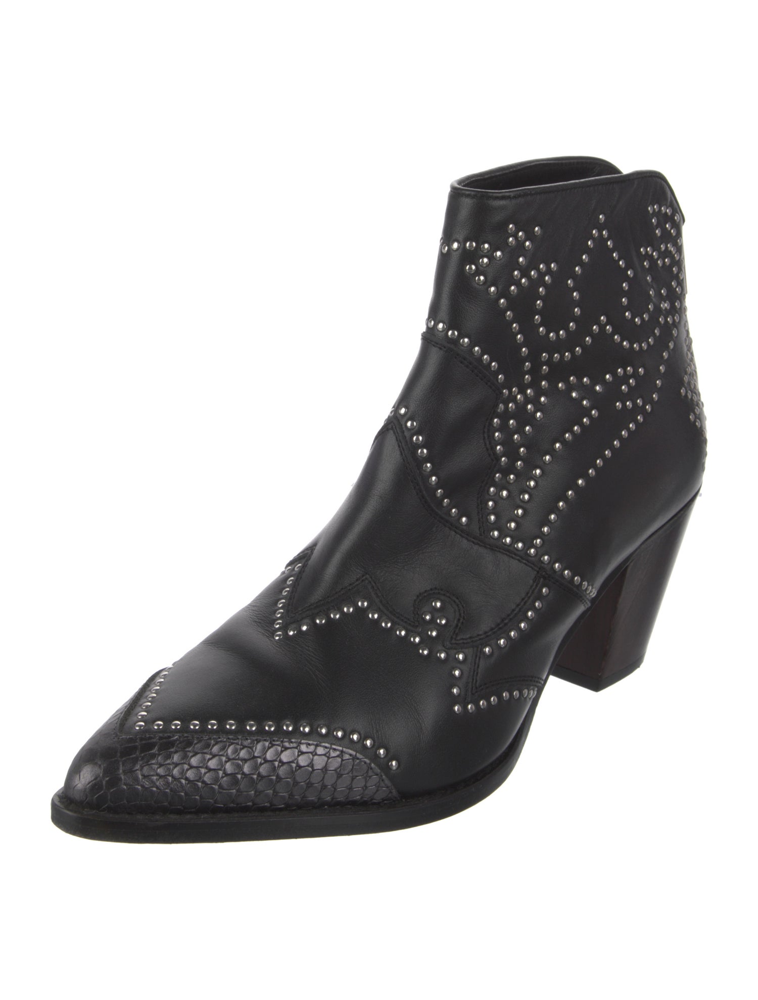 Zadig & Voltaire Leather Patterned Western Boots