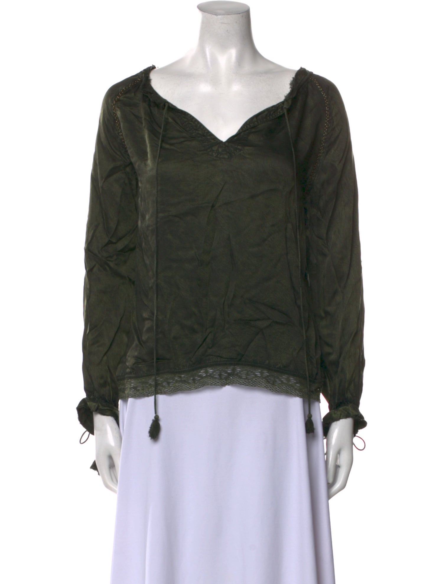 Zadig & Voltaire V-Neck Long Sleeve Blouse