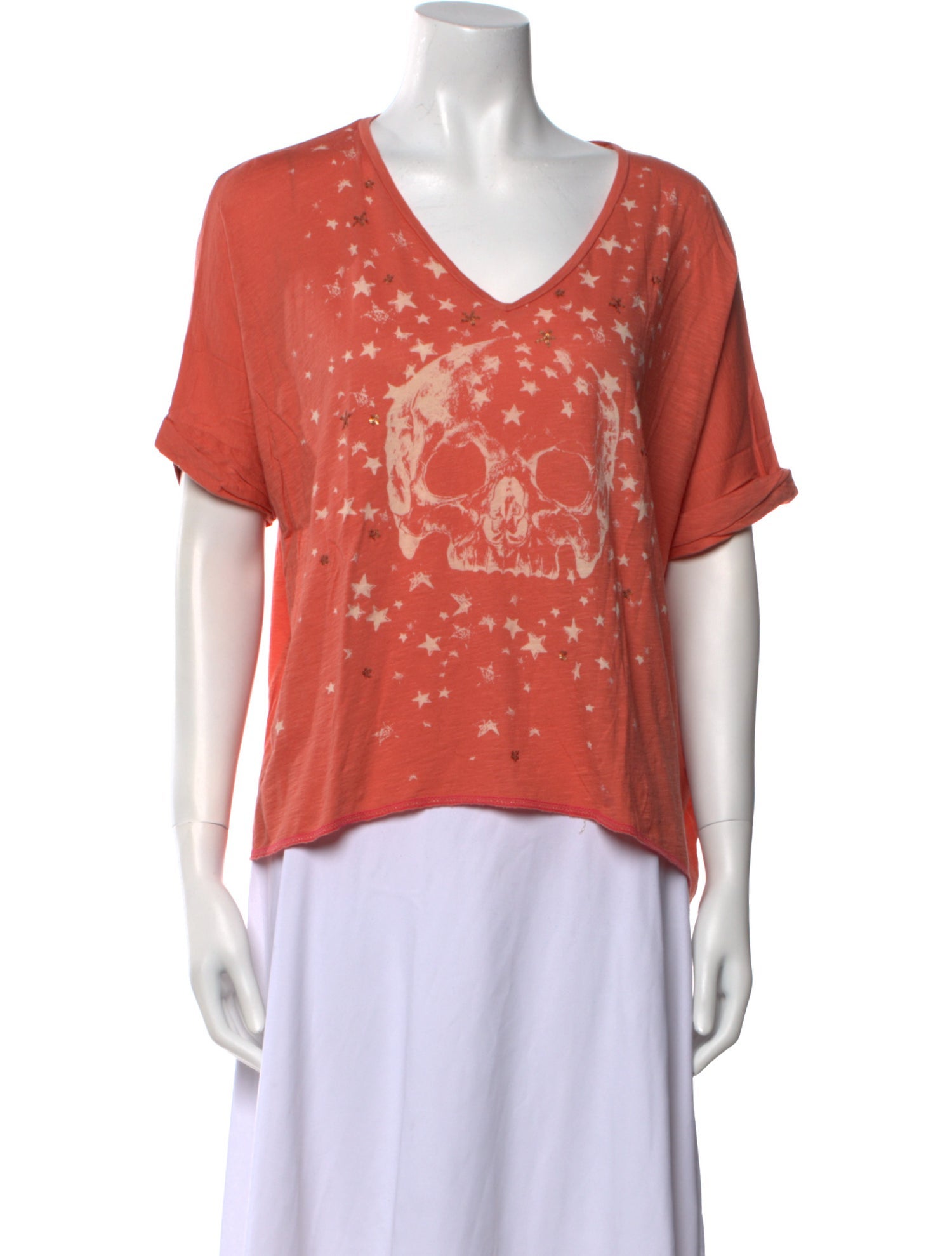Zadig & Voltaire Printed V-Neck T-Shirt
