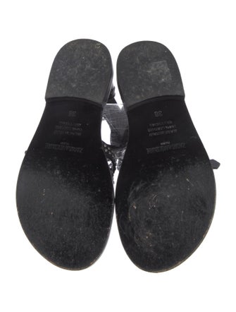 Zadig & Voltaire Leather Printed Gladiator Sandals