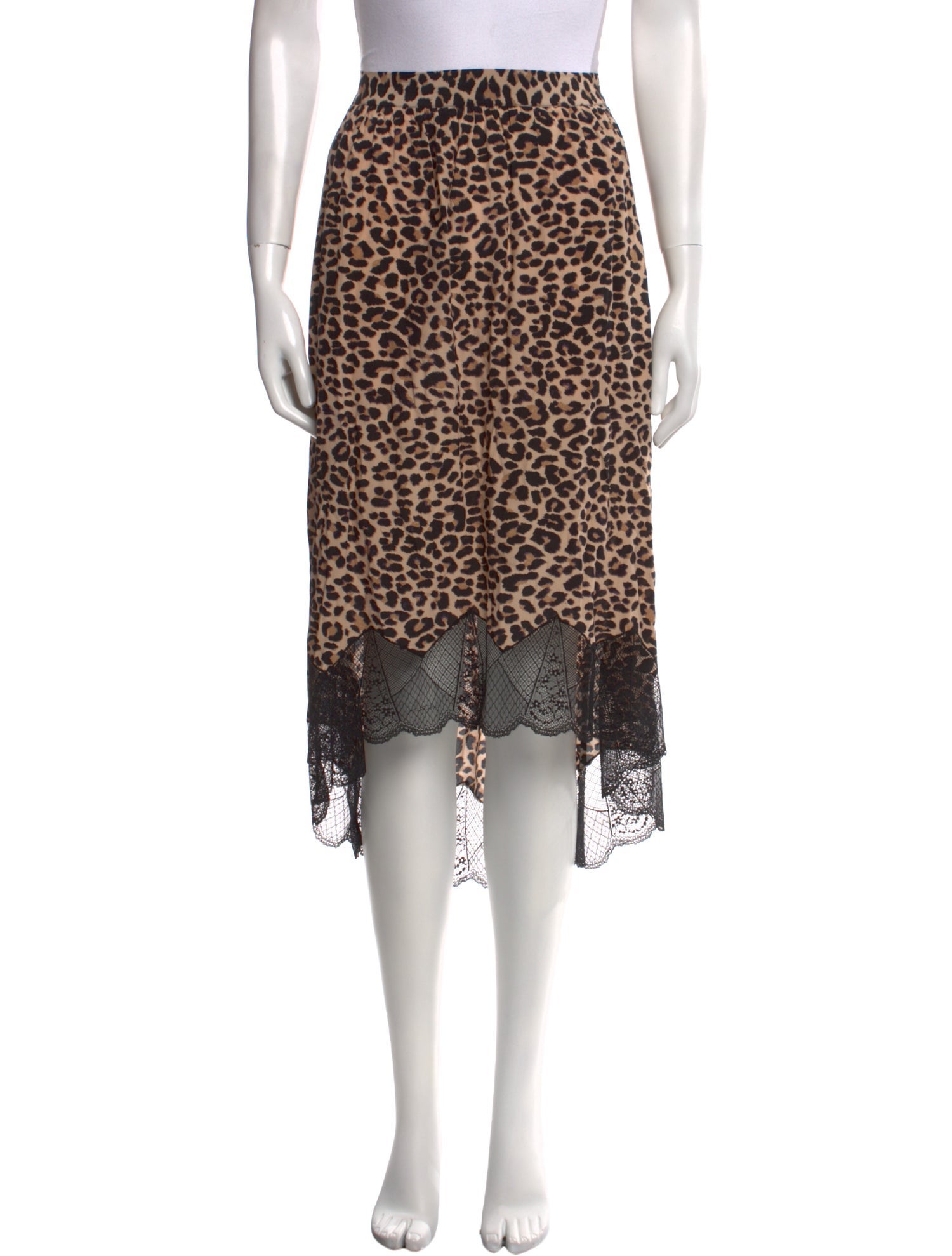 Zadig & Voltaire Animal Print Midi Length Skirt