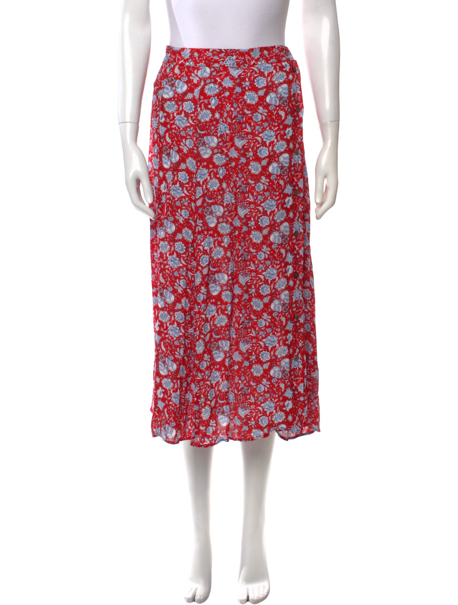 Zadig & Voltaire Floral Print Midi Length Skirt