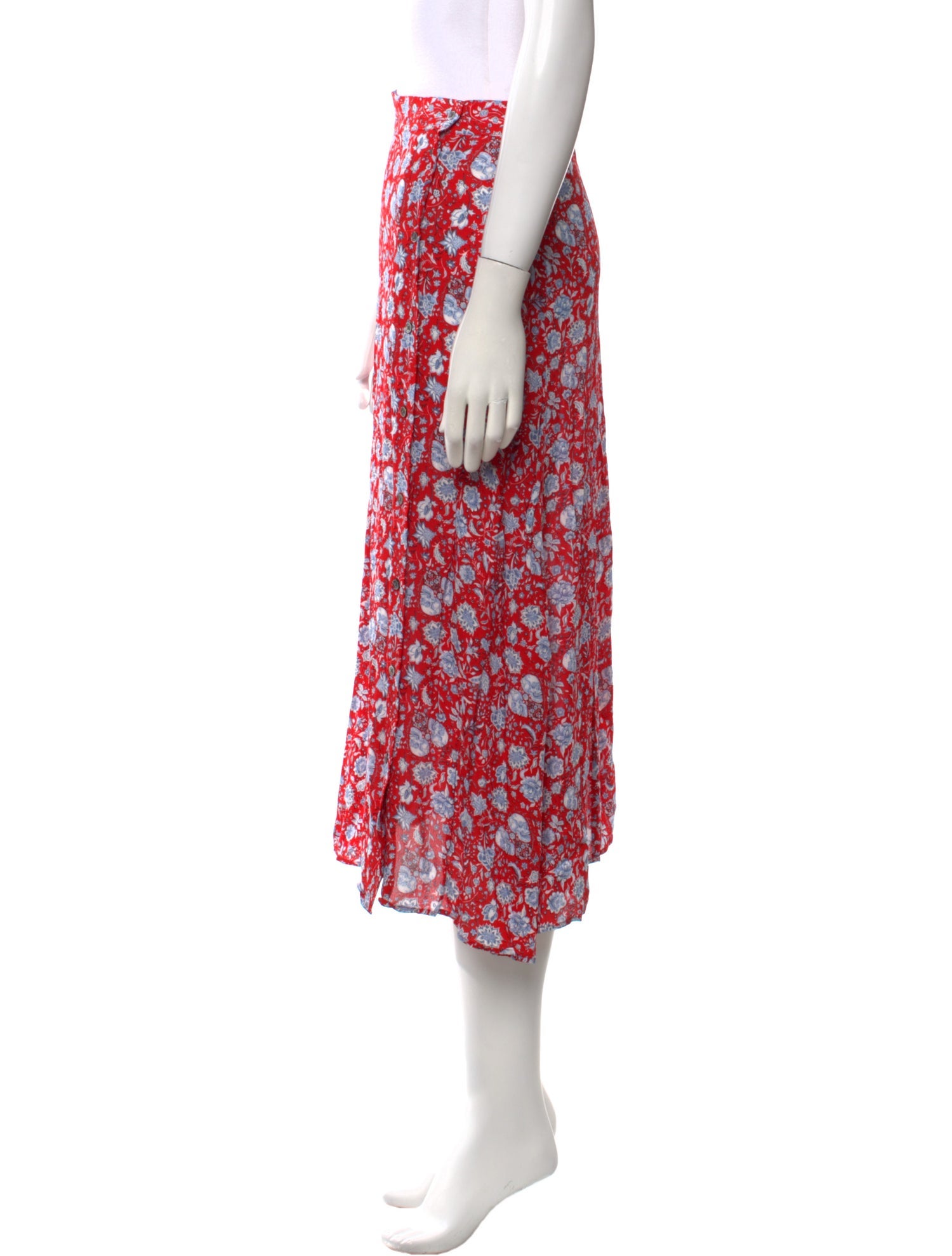 Zadig & Voltaire Floral Print Midi Length Skirt