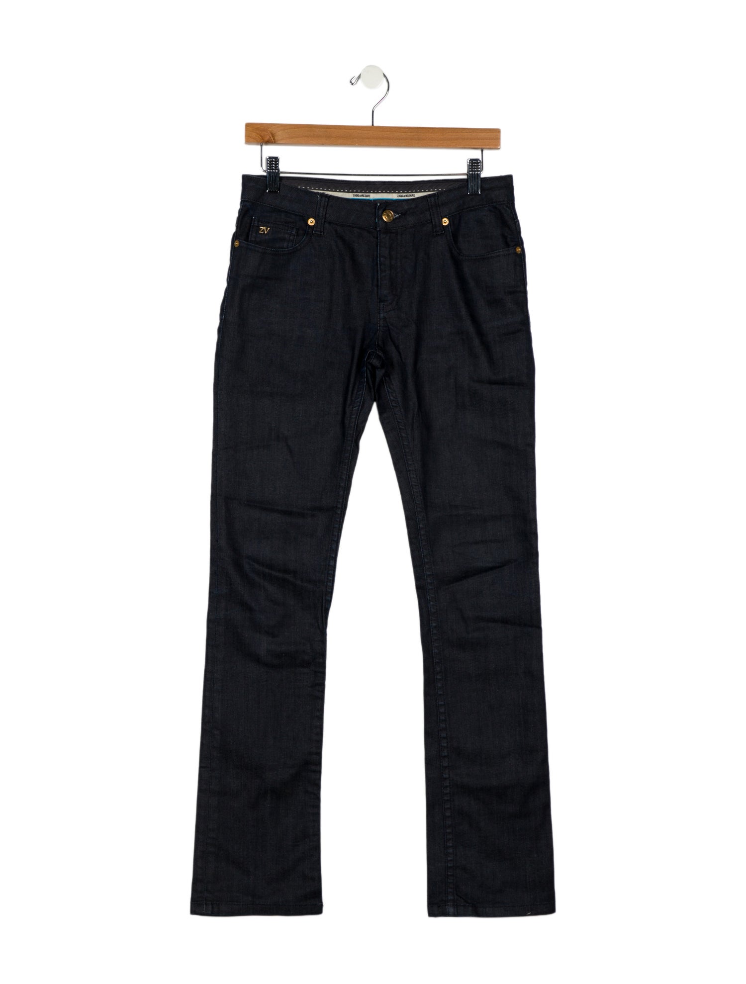 Zadig & Voltaire Mid-Rise Straight Leg Jeans