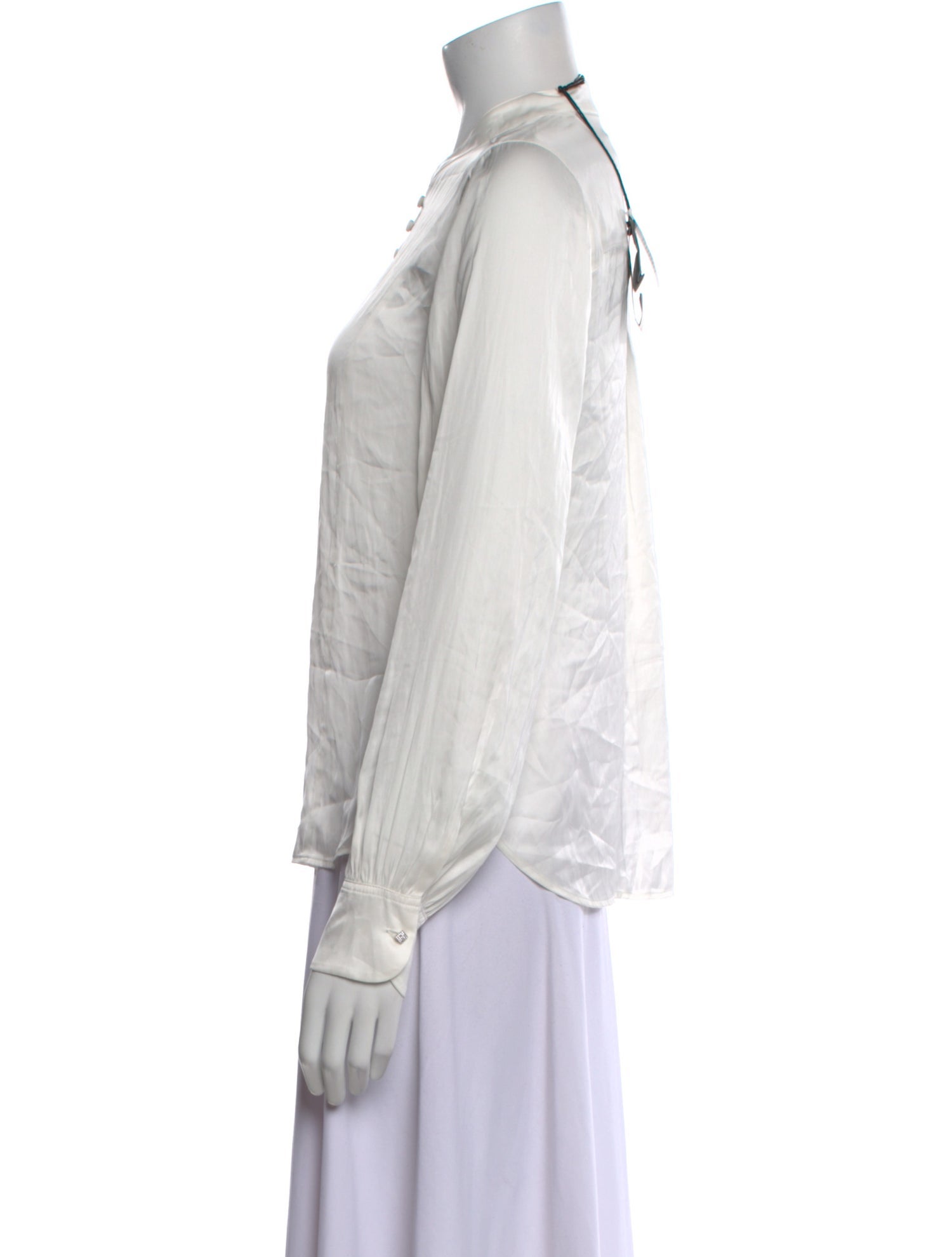 Zadig & Voltaire Mock Neck Long Sleeve Button-Up Top w/ Tags