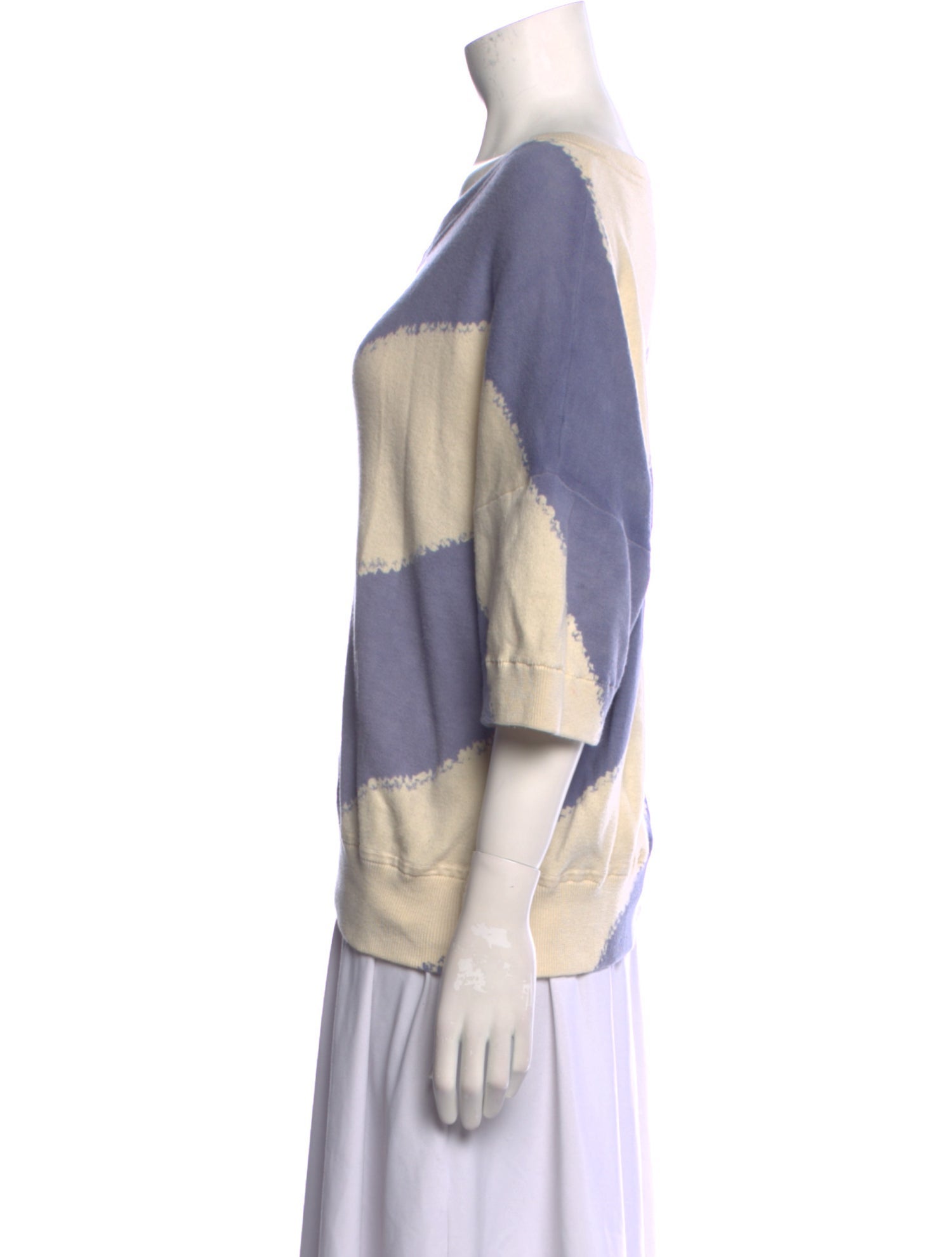 Zadig & Voltaire Colorblock Pattern V-Neck Blouse