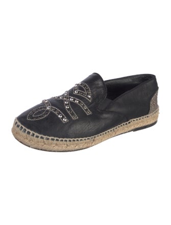 Zadig & Voltaire Leather Studded Accents Espadrilles