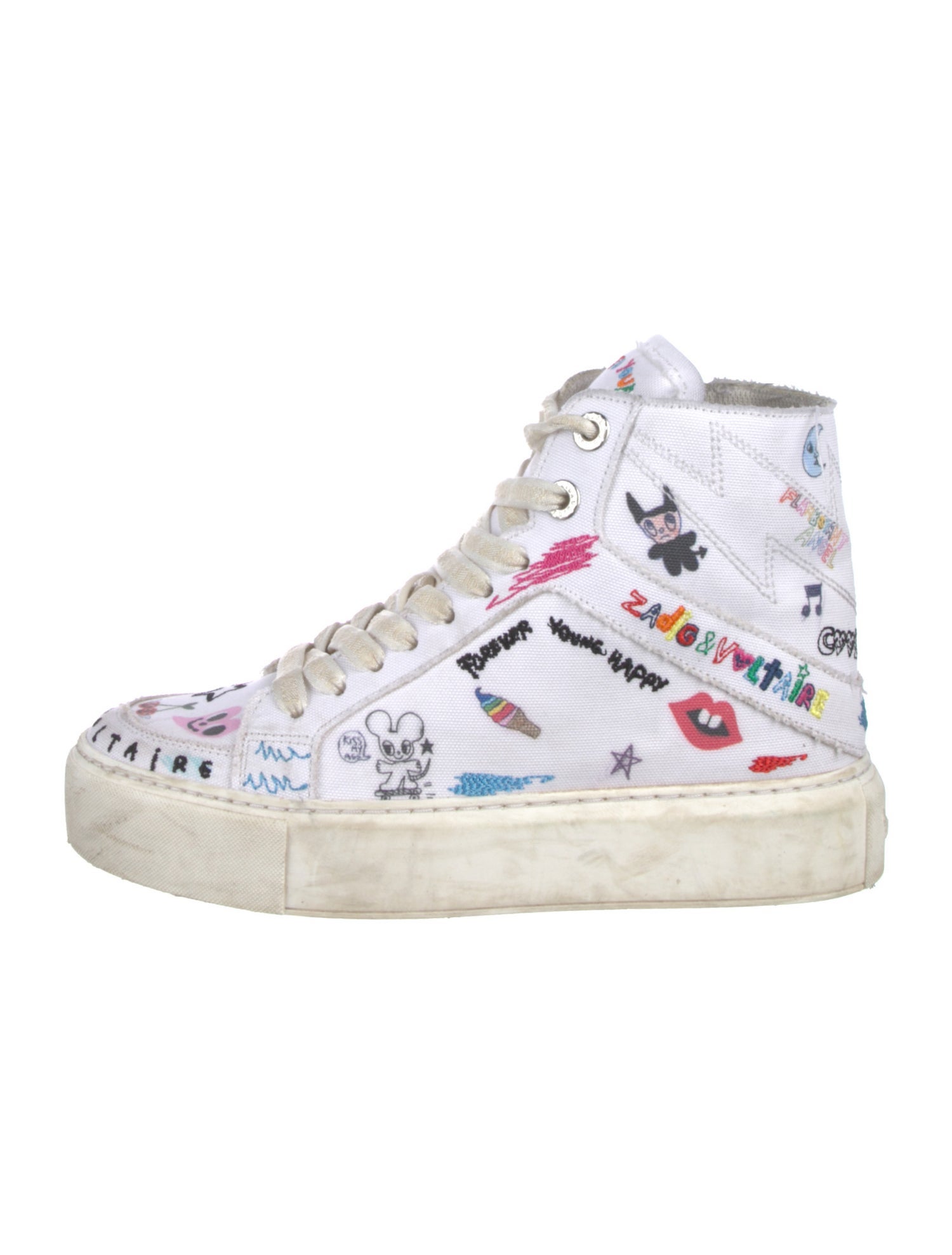 Zadig & Voltaire Canvas Printed Sneakers