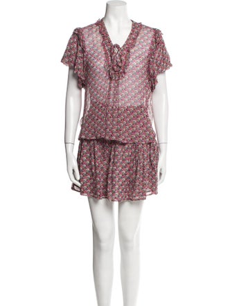 Zadig & Voltaire Printed Ruffle Embellishment Skirt Set