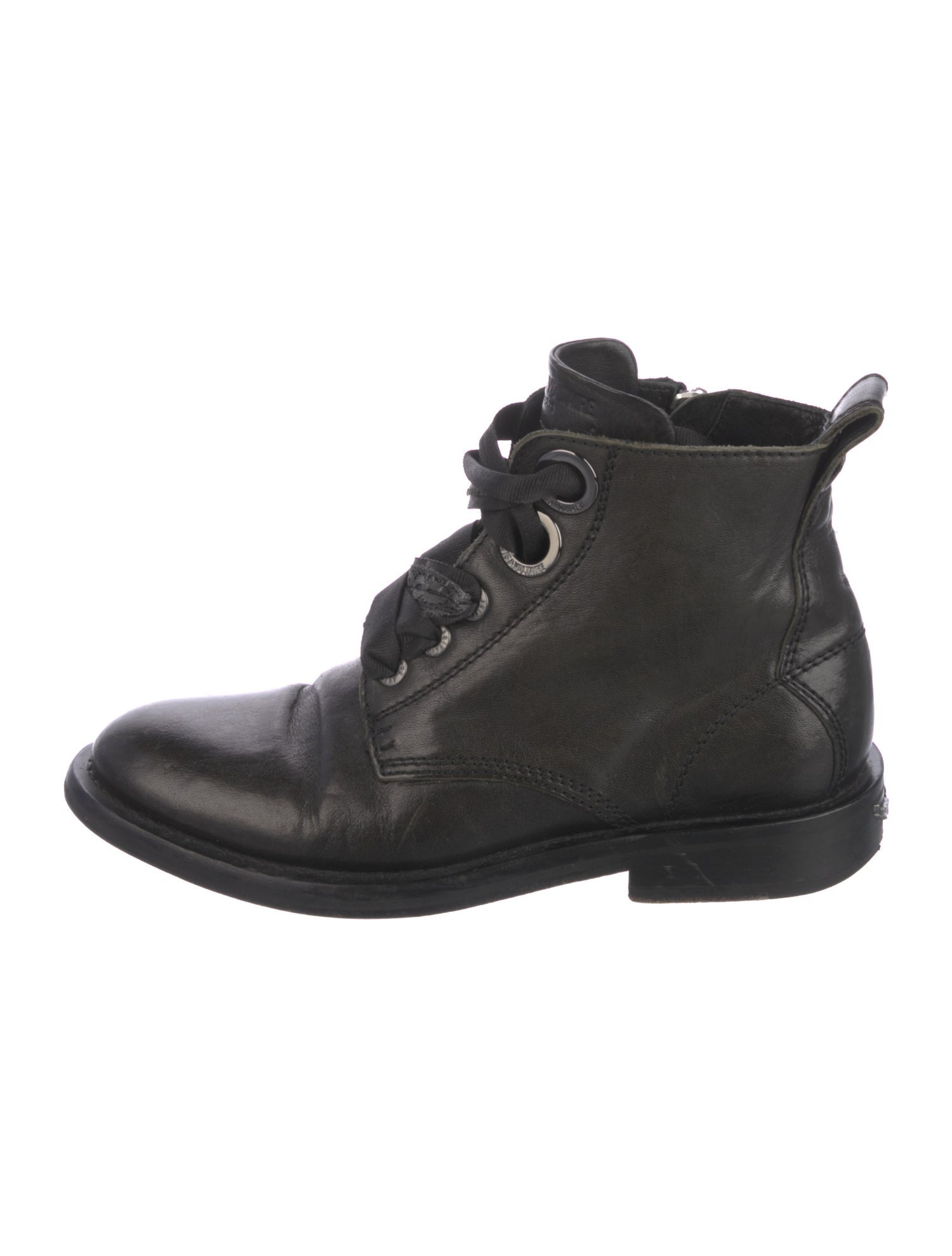 Zadig & Voltaire Leather Combat Boots