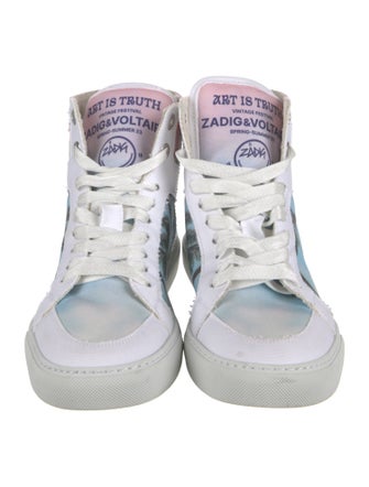 Zadig & Voltaire Canvas Printed Sneakers