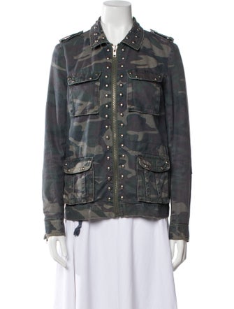 Zadig & Voltaire Camouflage Print Denim Jacket