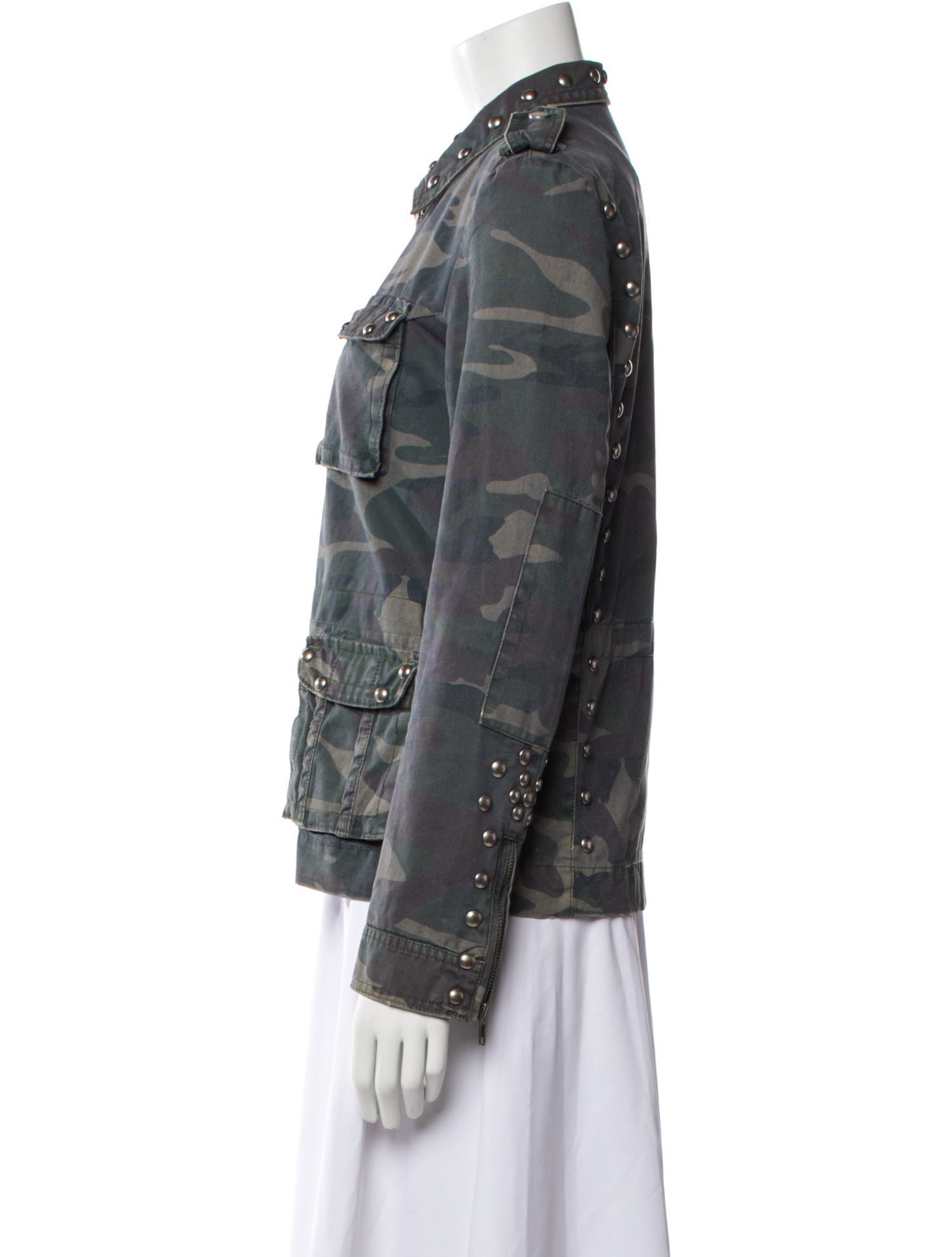 Zadig & Voltaire Camouflage Print Denim Jacket