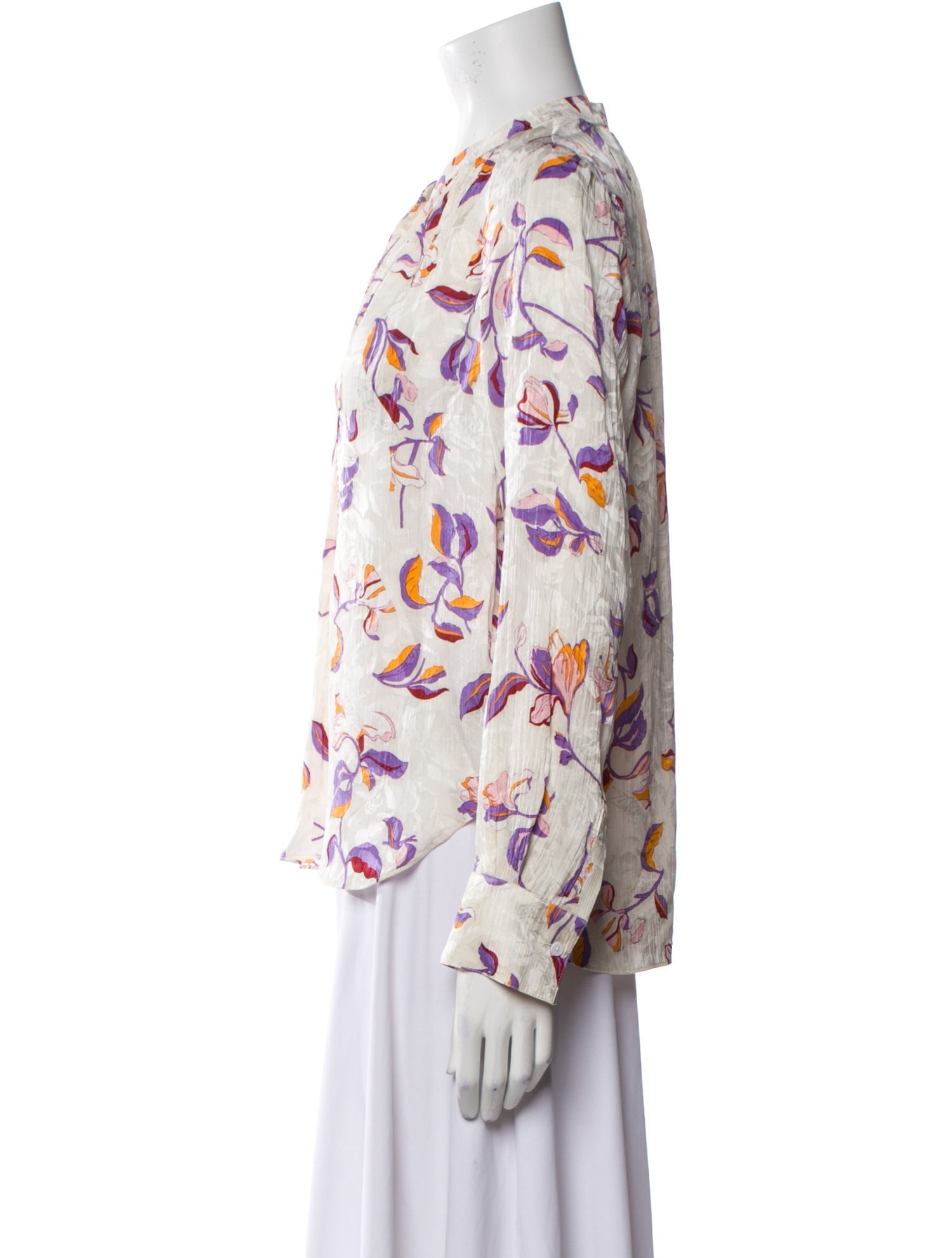 Zadig & Voltaire Floral Print V-Neck Blouse