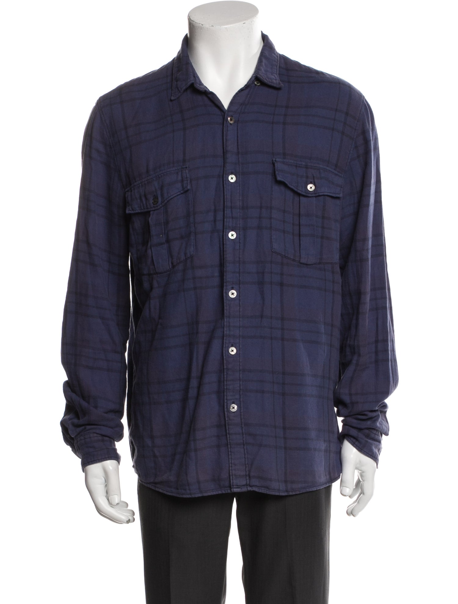 Zadig & Voltaire Plaid Print Long Sleeve Western Shirt