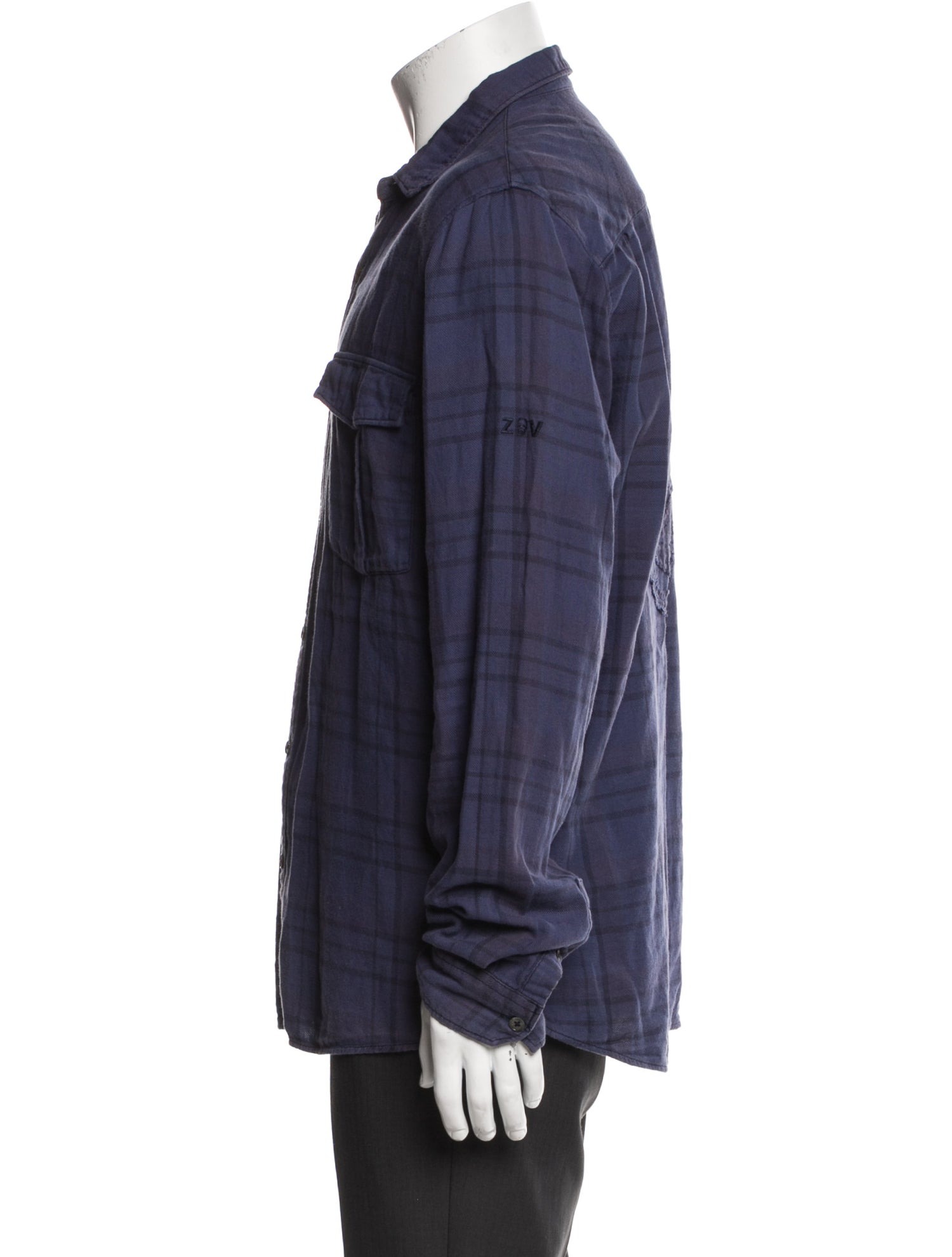 Zadig & Voltaire Plaid Print Long Sleeve Western Shirt