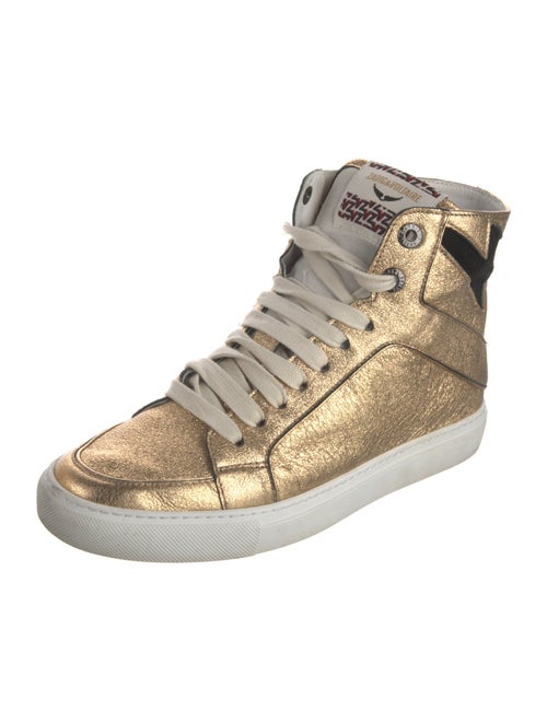 Zadig & Voltaire Leather Graphic Print Sneakers